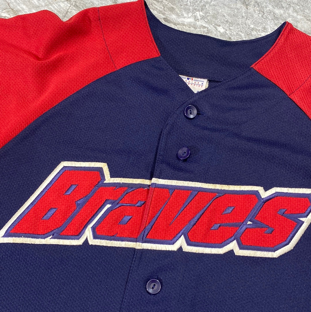 Vintage Majestic Atlanta Braves Baseball Jersey (L)