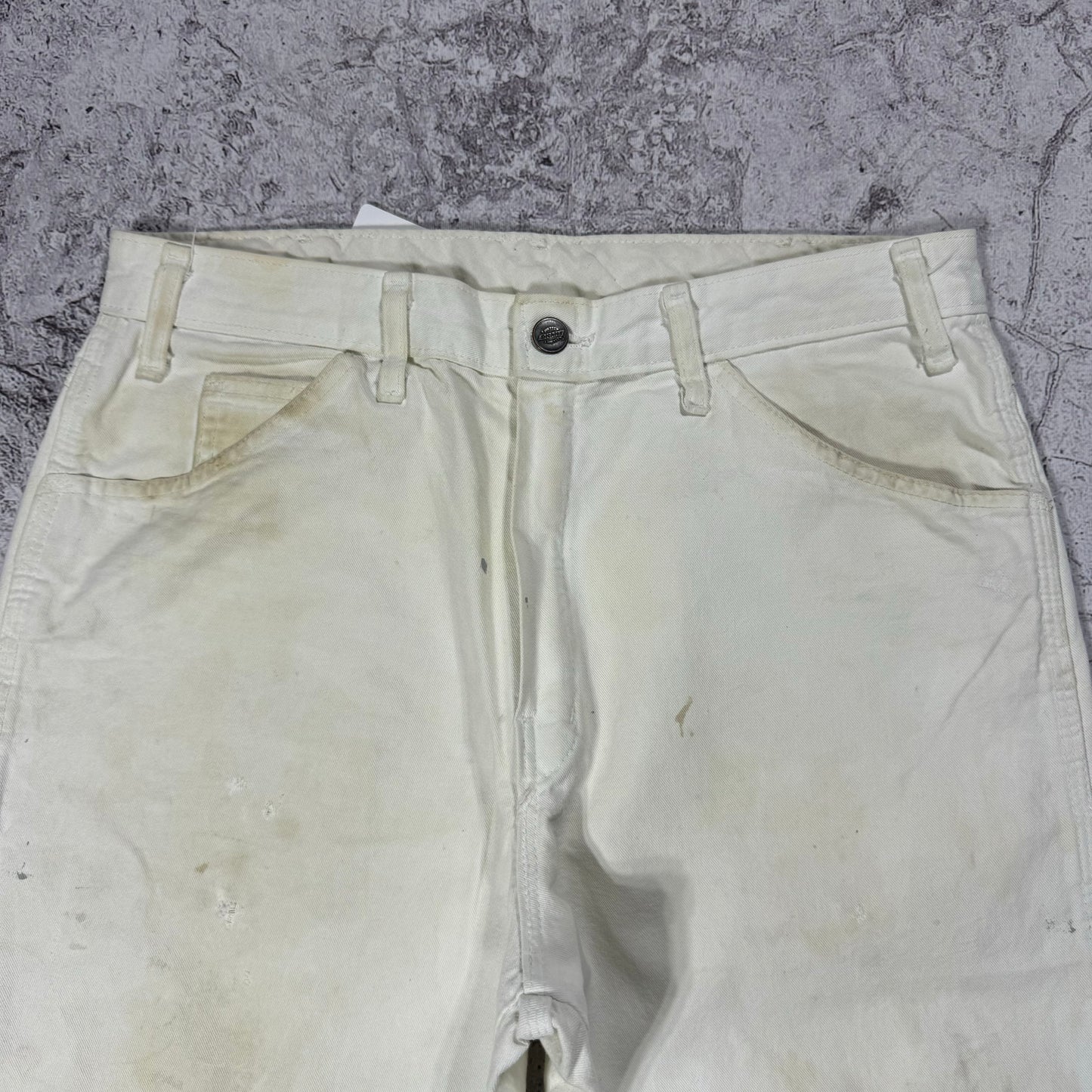 Dickies White Painters Carpenter Pants (30)