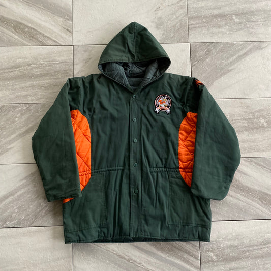 Vintage University Of Miami Hurricanes Reversible Quilted Jacket (2XL)