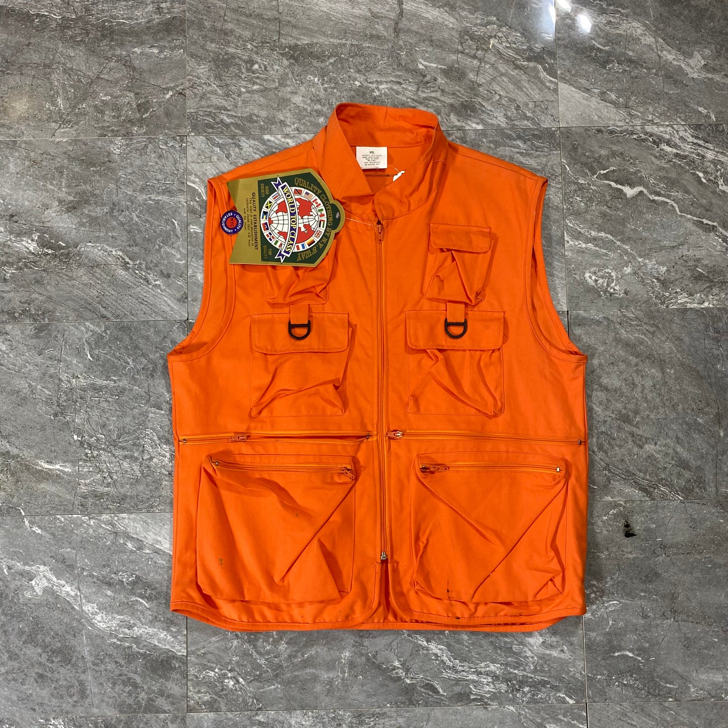 Vintage World Top Class Orange Utility Vest (2XL)