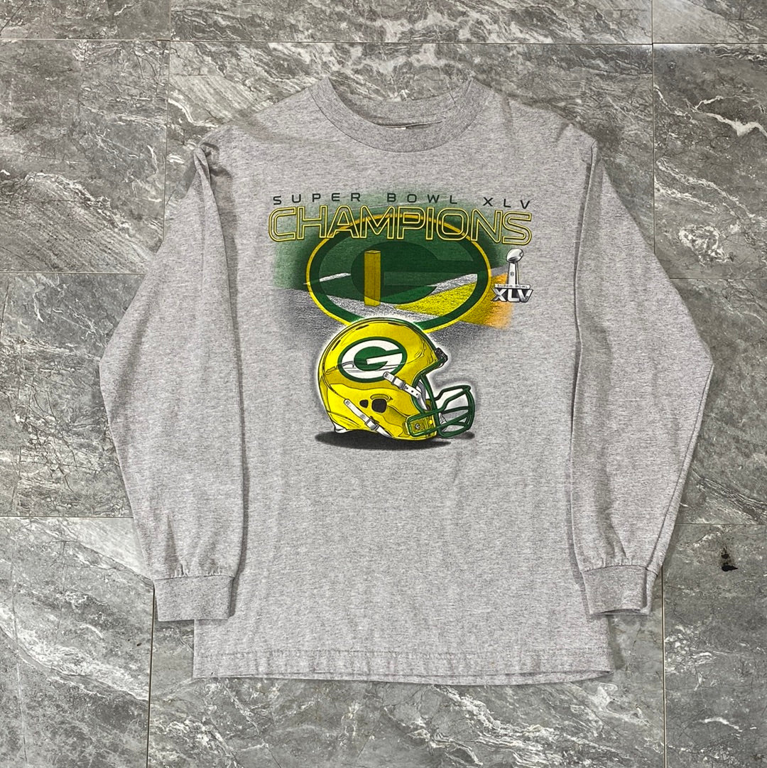 Vintage Green Bay Packers Super Bowl XLV Long Sleeve (M)