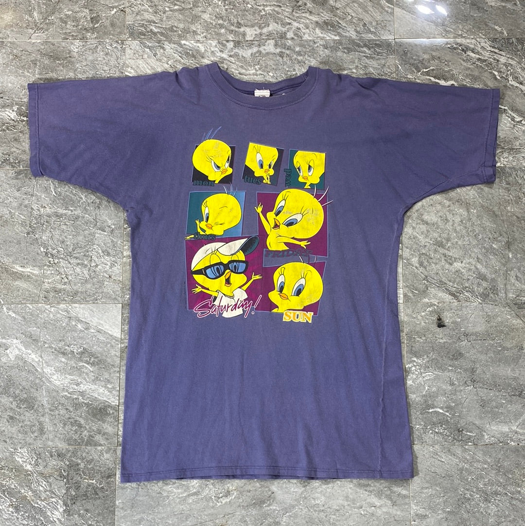 Vintage Tweety Days Of The Week Long Tee (XL)