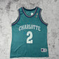 Vintage Champion Charlotte Hornets Larry Johnson Basketball Jersey (L)