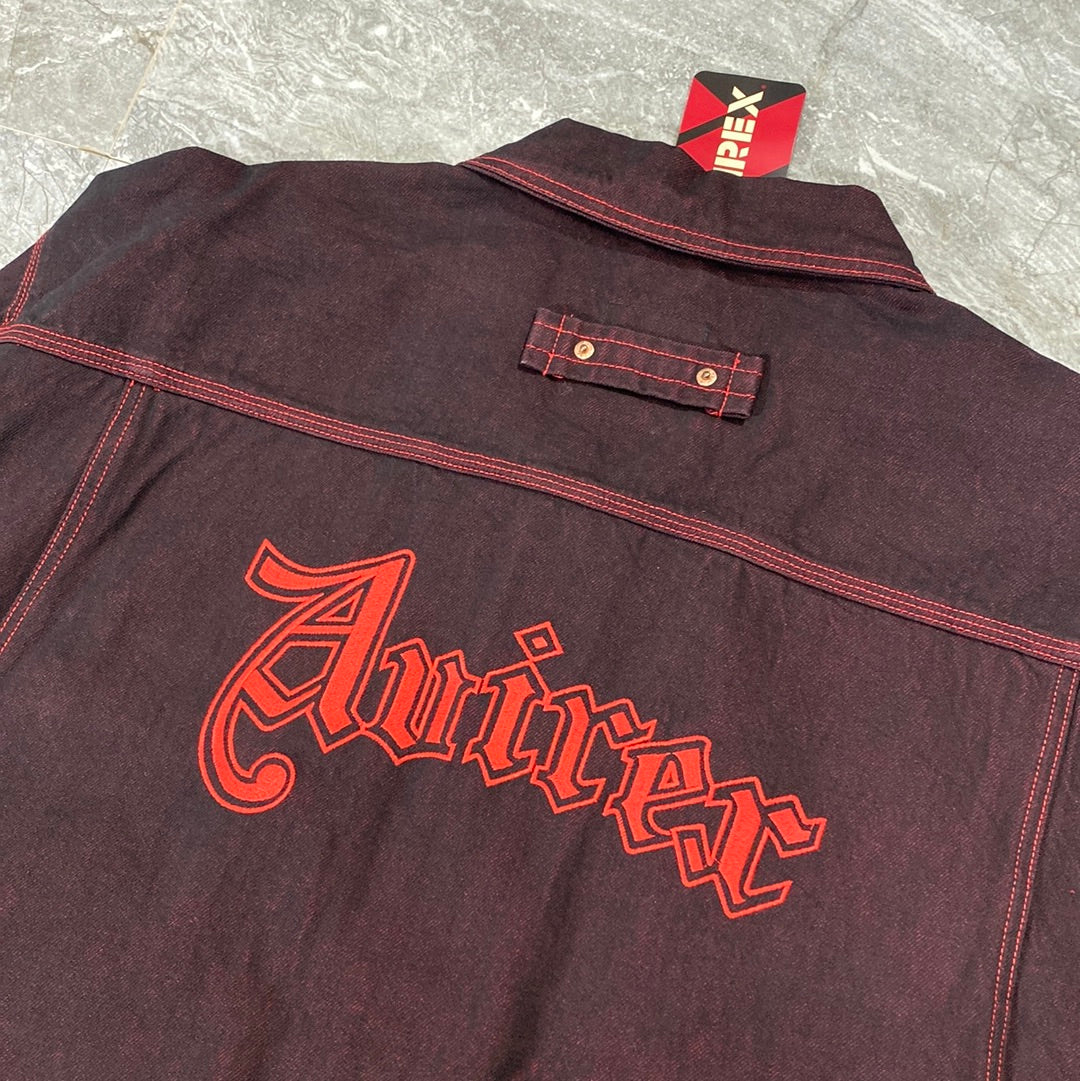 Vintage Y2K Avirex Scarlet Denim Jacket (3XL)