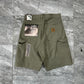 Carhartt Olive Green Canvas Utility Shorts (28)