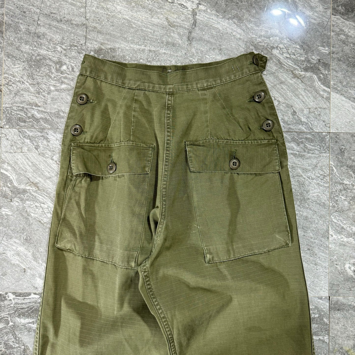 Vintage 1966 Women’s Utility Olive Green Slacks (12)