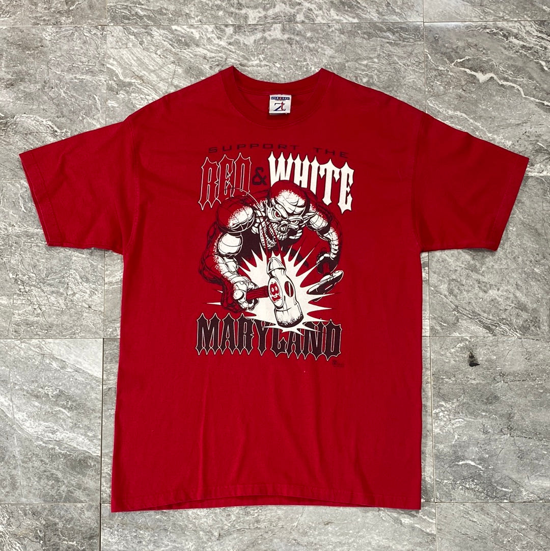 Support The Red & White Maryland Tee (L)