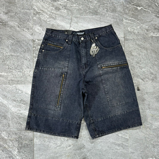 Brooklyn Express Utility Denim Shorts (36)