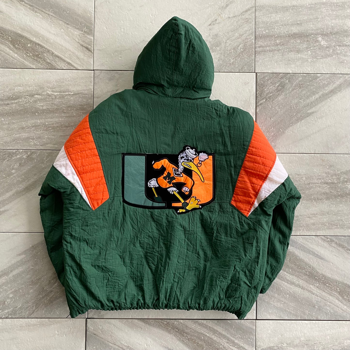 Vintage University Of Miami Hurricanes Puffer Jacket (2XL)