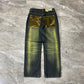 Y2K Camo Green Tint Denim Jeans (34)(36)