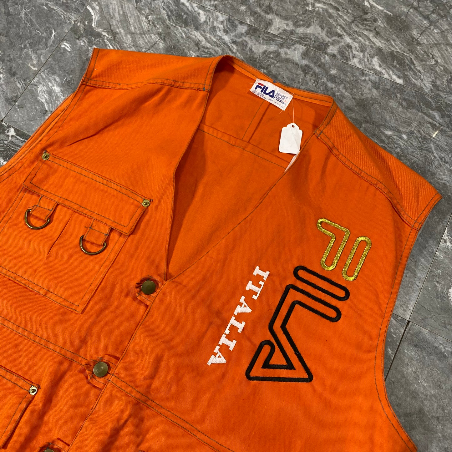 Vintage Fila Utility Vest (XL)