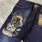 Vintage Ed Hardy New York City Skull Denim Pants (36)(38)