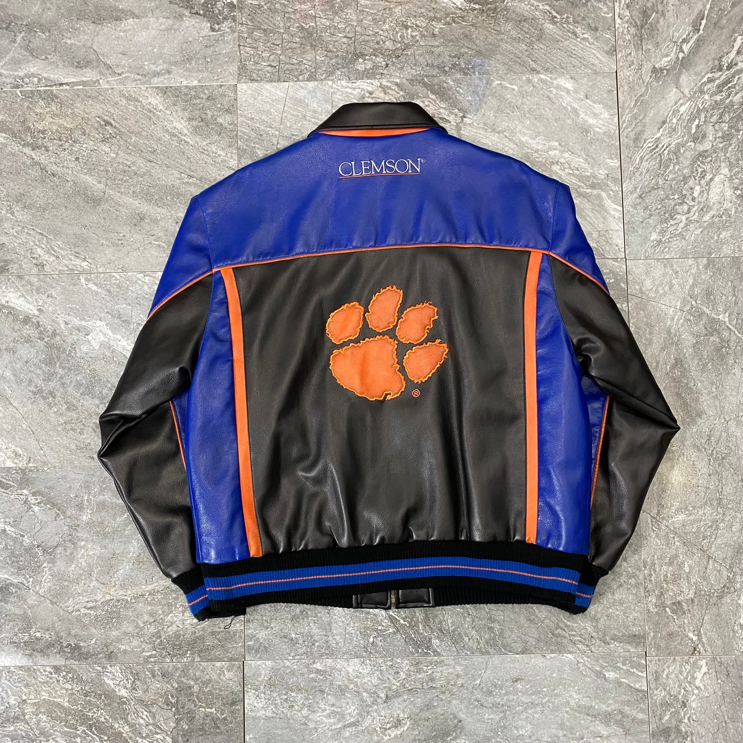 Vintage University Of Clemson Tigers Leather Jacket (M)