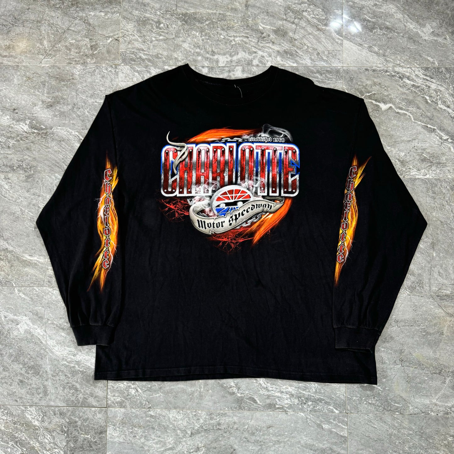 Charlotte Motor Speedway Flame Long Sleeve (3XL)