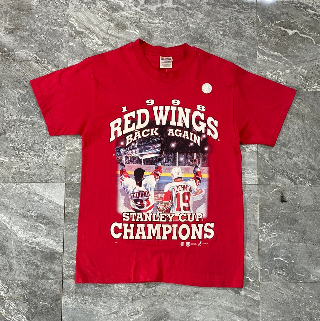 Vintage 1998 Detroit Red Wings Stanley Cup Champions Tee (M)