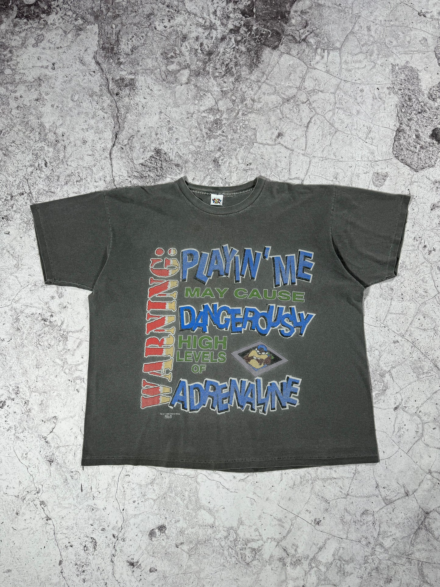 Vintage Taz Faded Warning Tee (2XL)