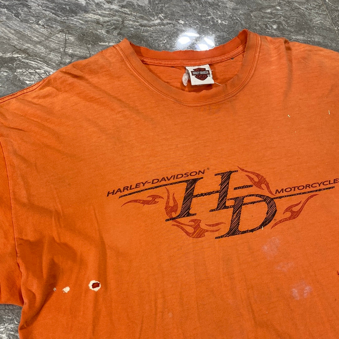 Vintage Harley Davidson Wilmington, NC Thrashed Tee (2XL)