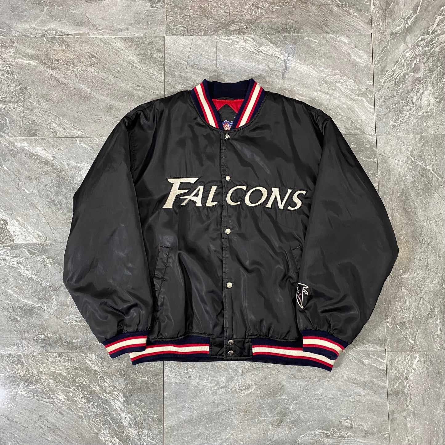 Vintage Game Day Atlanta Falcons Satin Jacket (XL)