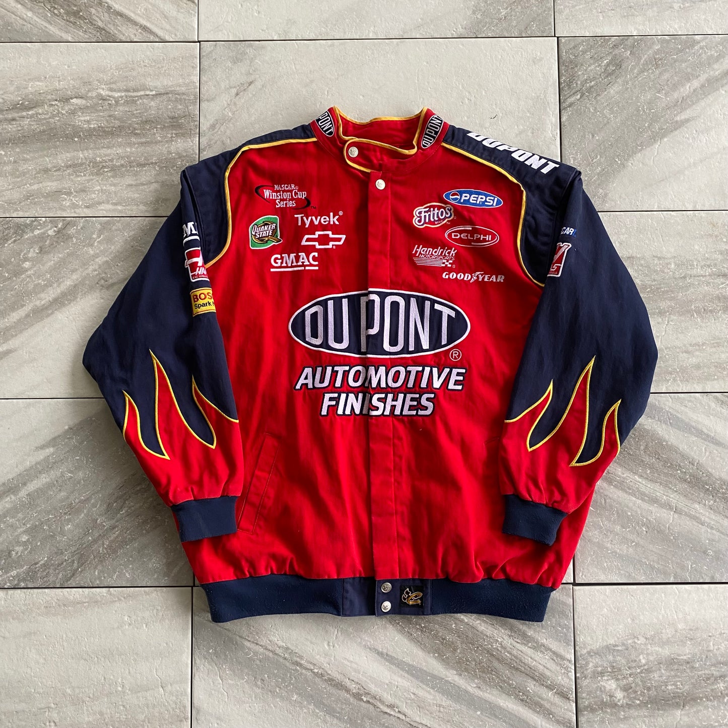 Vintage Nascar Jeff Gordon Flame Racing Jacket (2XL)