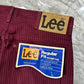 Vintage Lee Regular Fit Burgundy Pin Stripe Pants (31)