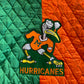 Vintage Miami Hurricanes Quilted Puffer Jacket (L)(XL)