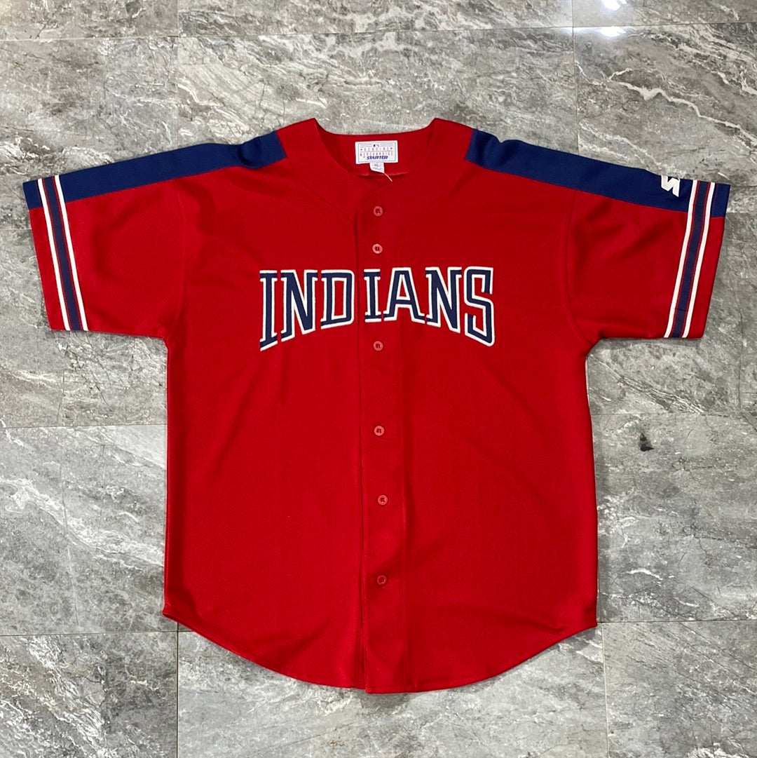 Vintage Starter Cleveland Indians Baseball Jersey (XL)