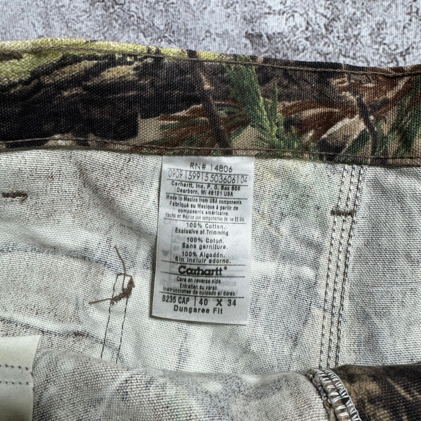 Carhartt Forest Camo Carpenter Pants (40)