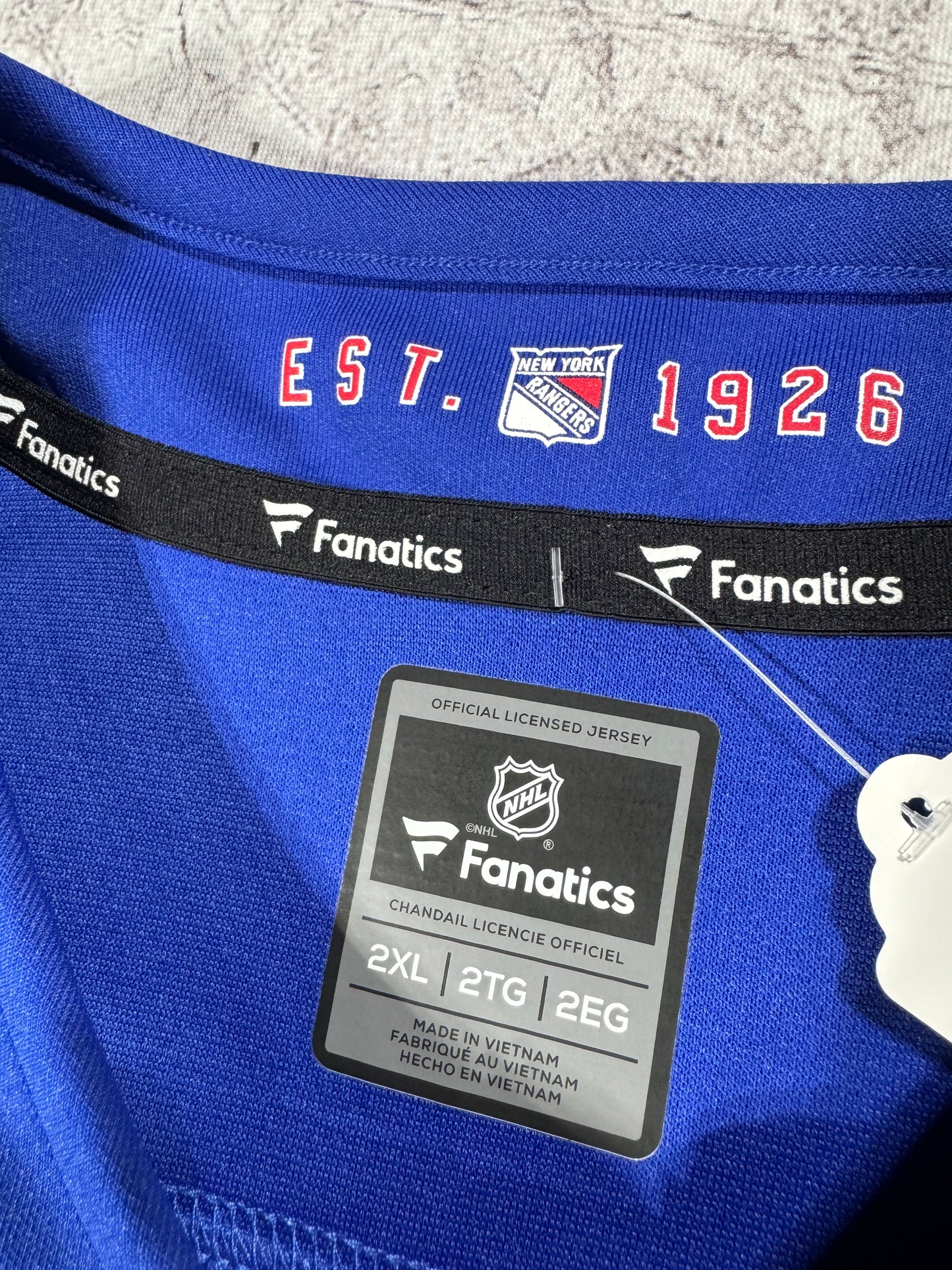 Fanatics Rangers Hockey Jersey (2XL)