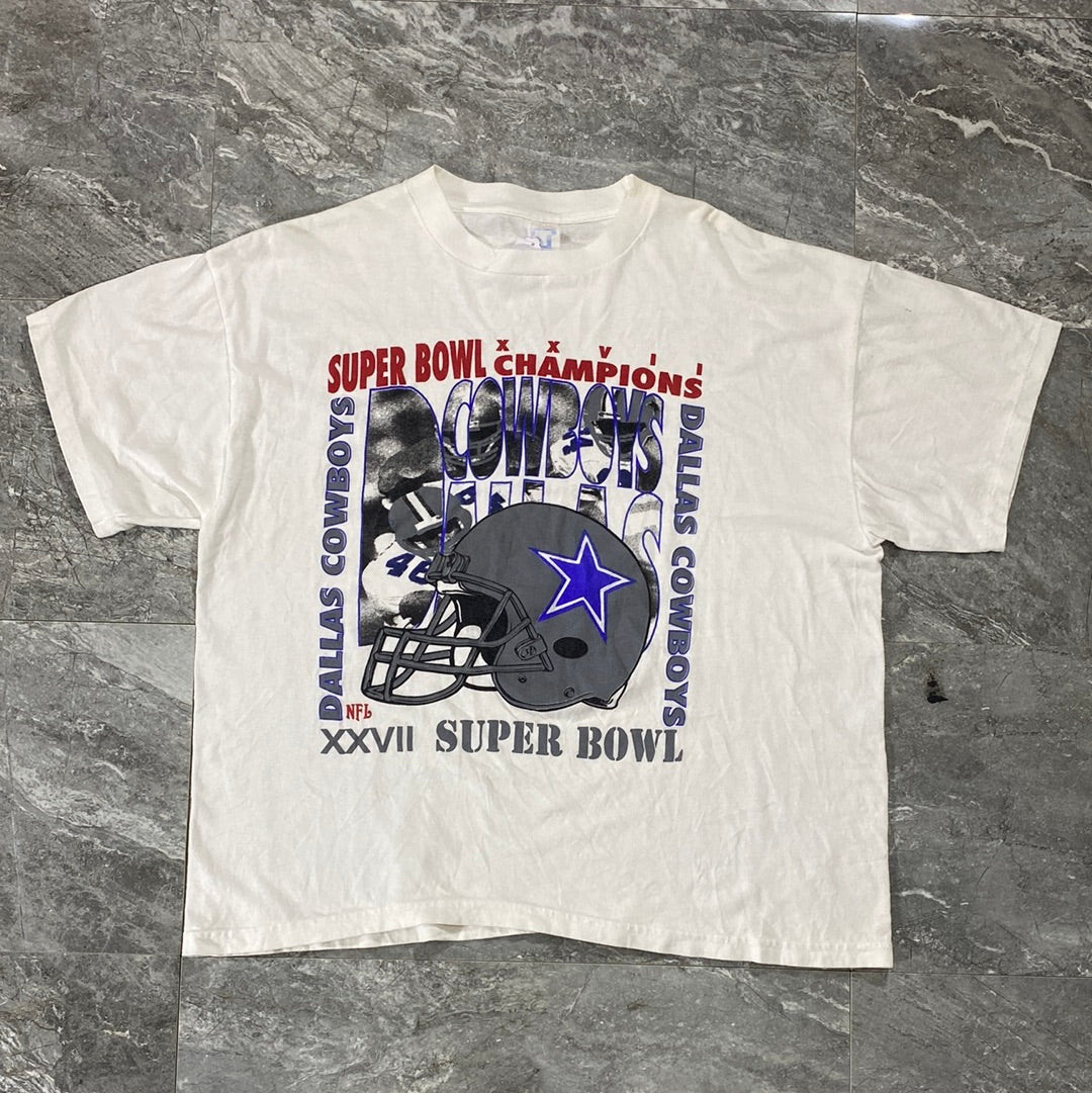 Vintage 1993 Dallas Cowboys Super Bowl Boxy Tee (L)(XL)