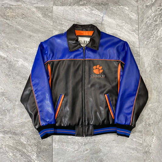 Vintage University Of Clemson Tigers Leather Jacket (M)