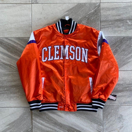 University Of Clemson Tigers Satin Jacket (L)