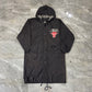 Vintage Chicago Bulls Hooded Trench Coat Jacket (M)