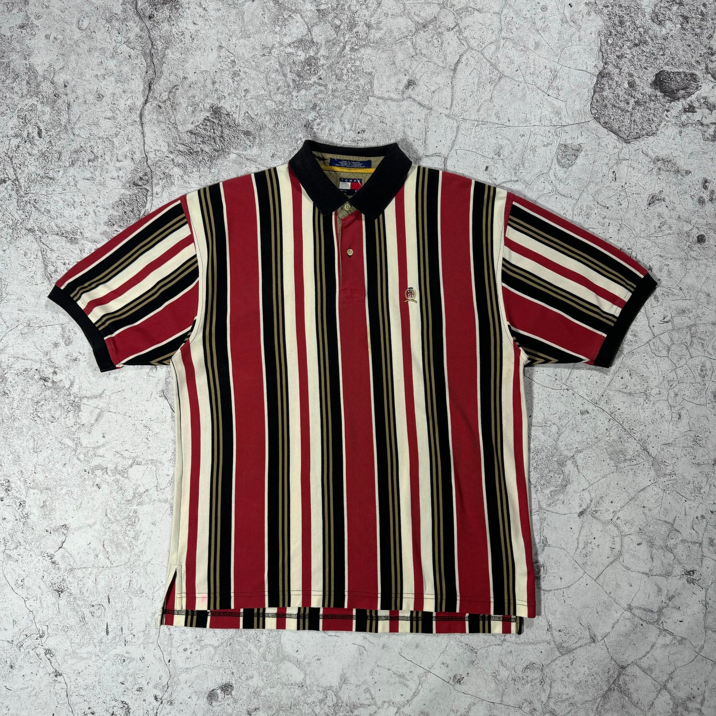 Vintage Tommy Hilfiger Striped Polo (XL)