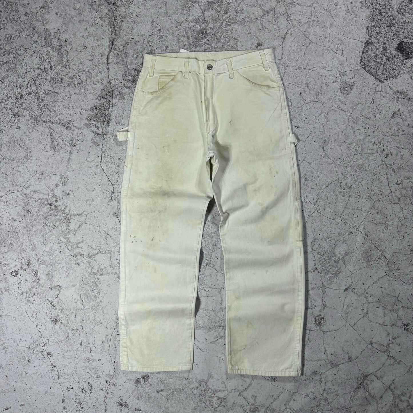 Dickies White Painters Carpenter Pants (30)