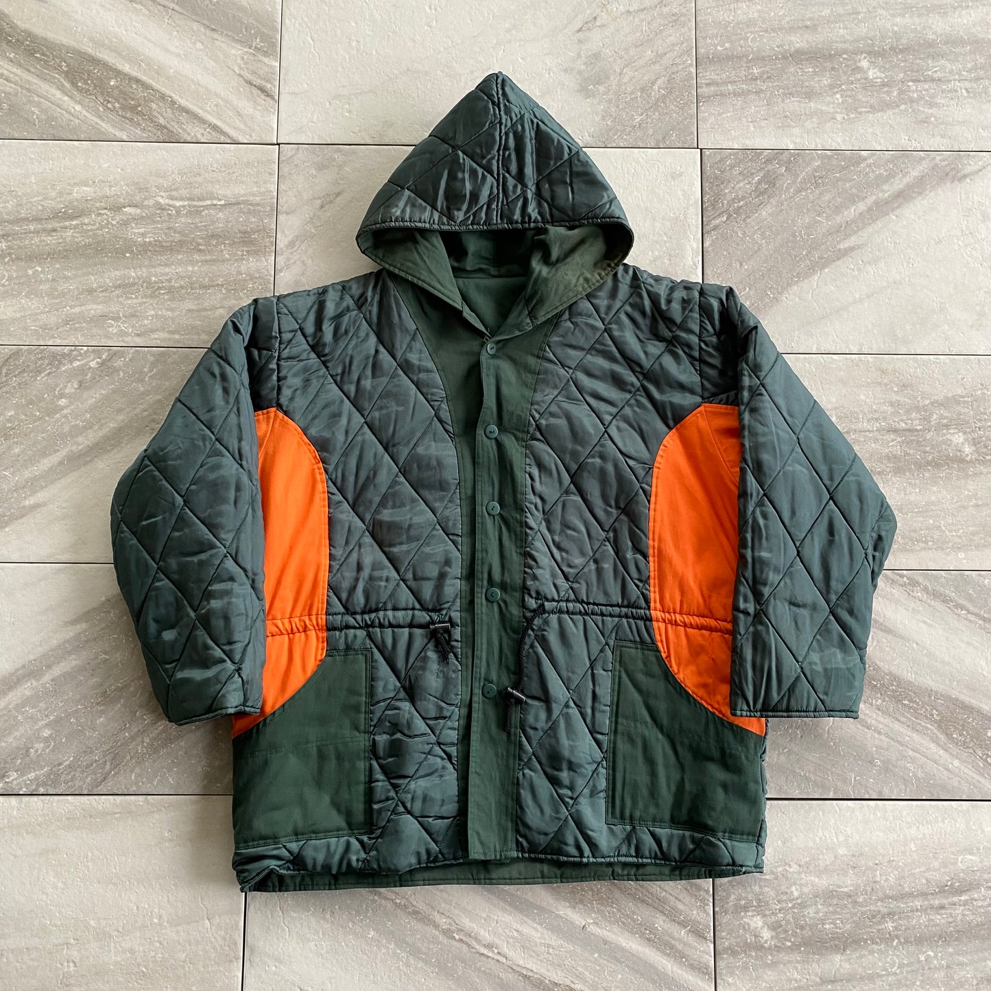 Vintage University Of Miami Hurricanes Reversible Quilted Jacket (2XL)