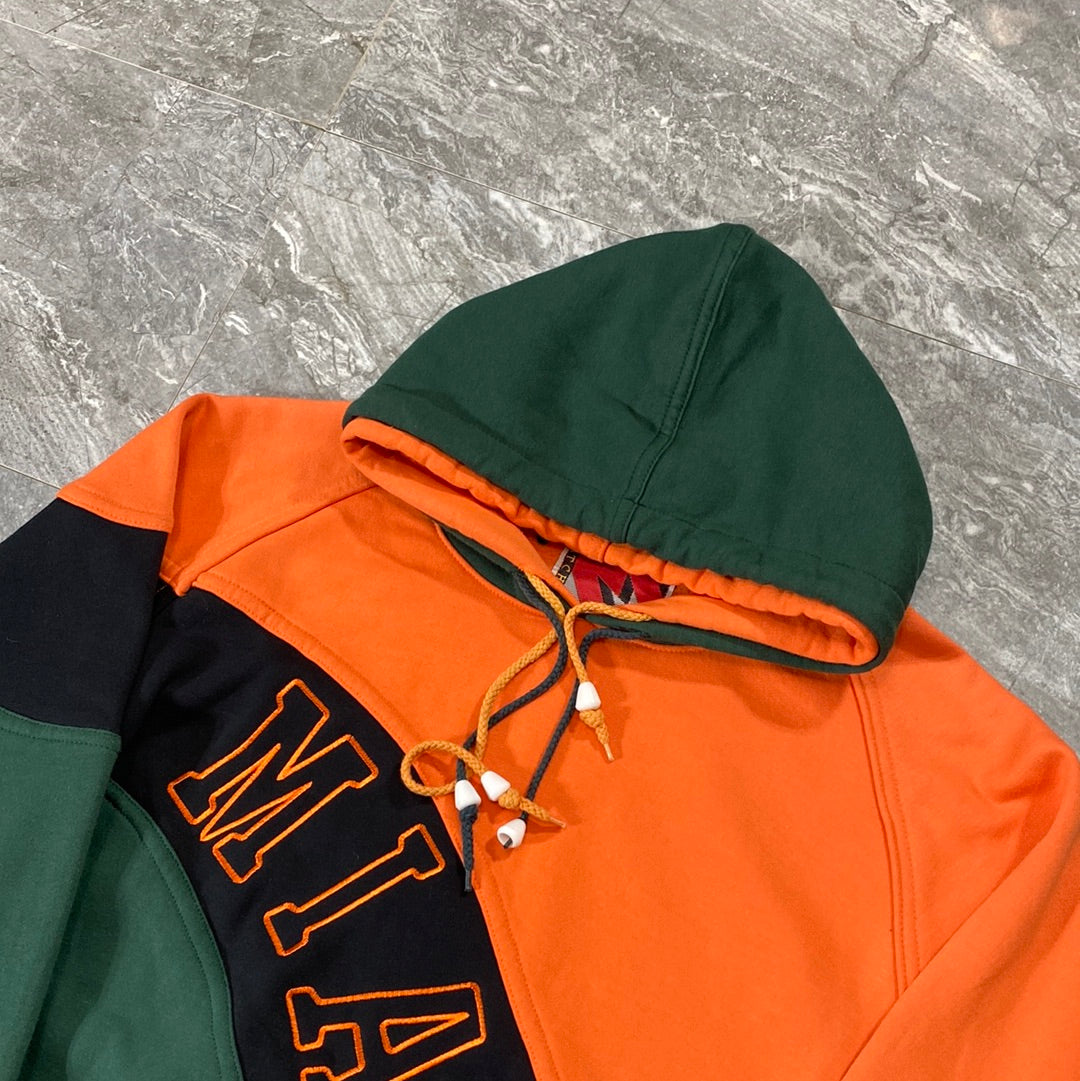 Vintage University Of Miami Hurricanes Double Hooded Hoodie (XL)