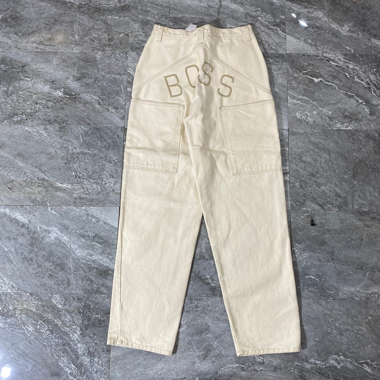 Vintage Boss Cream Carpenter Pants (31)