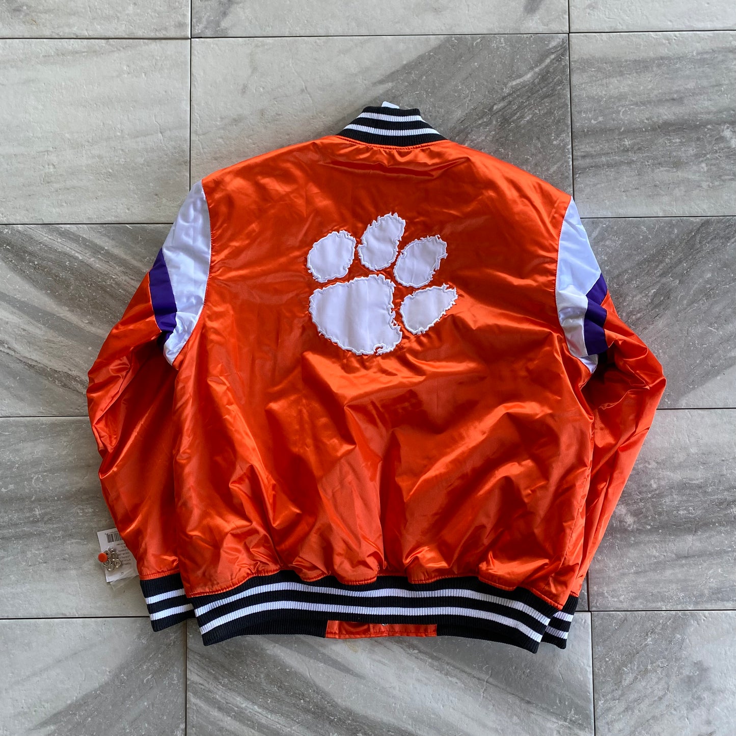 University Of Clemson Tigers Satin Jacket (L)