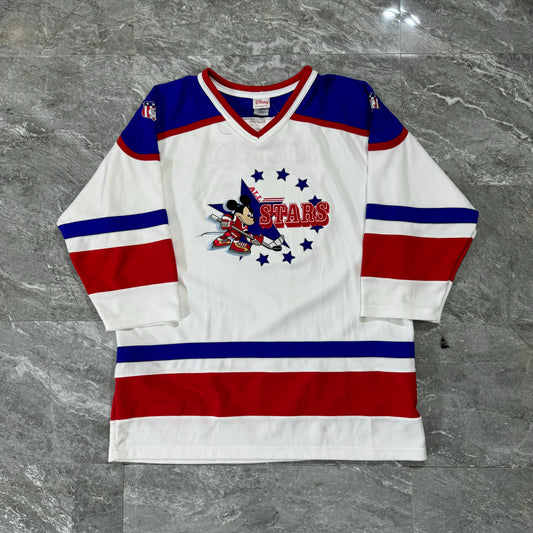 Vintage Mickey Mouse Stars Hockey Jersey (L)