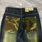 Y2K Camo Green Tint Denim Jeans (34)(36)