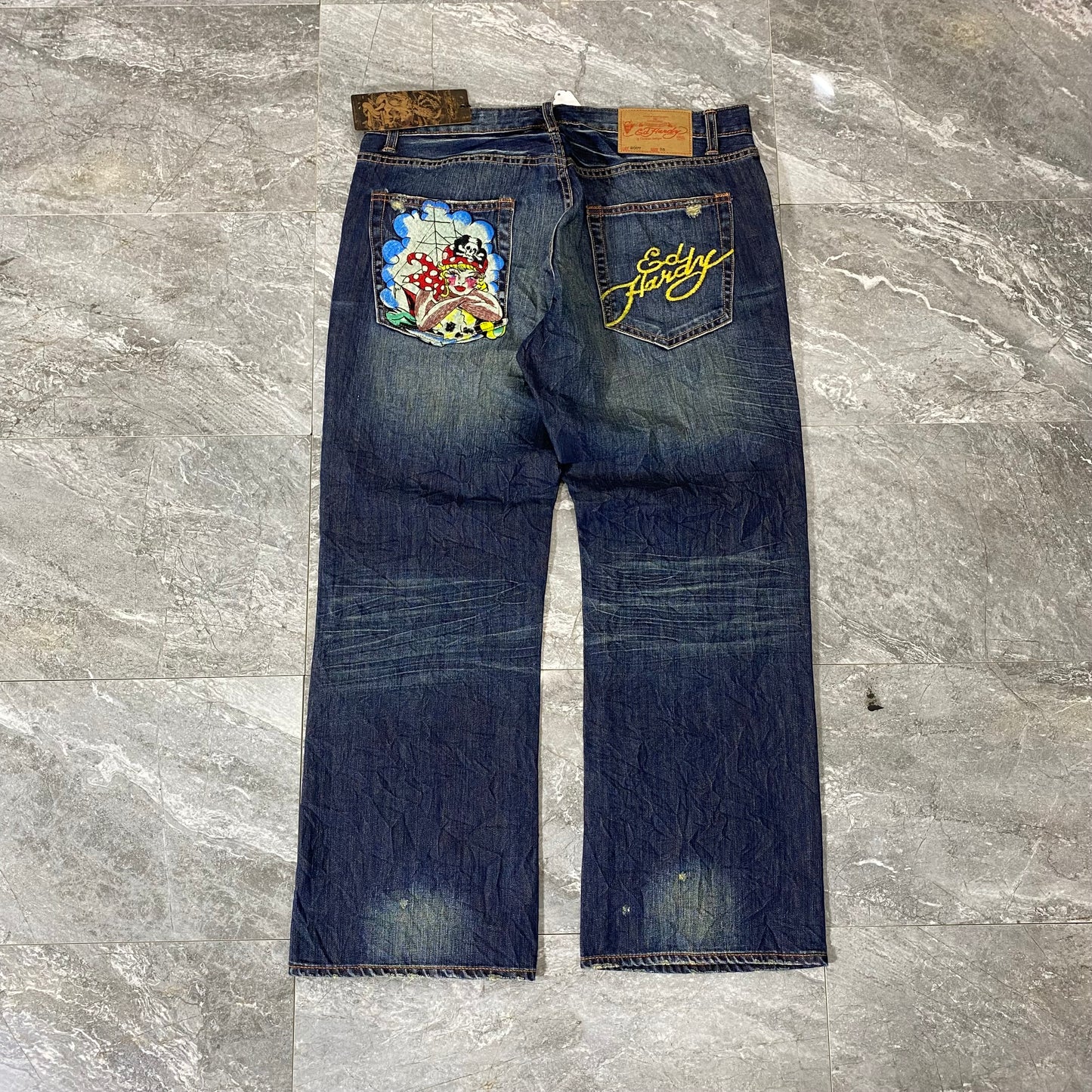 Vintage Ed Hardy Jenny Pirate Denim Jeans (38)