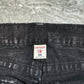 True Religion Straight Leg Black Distressed Patch Denim (34)