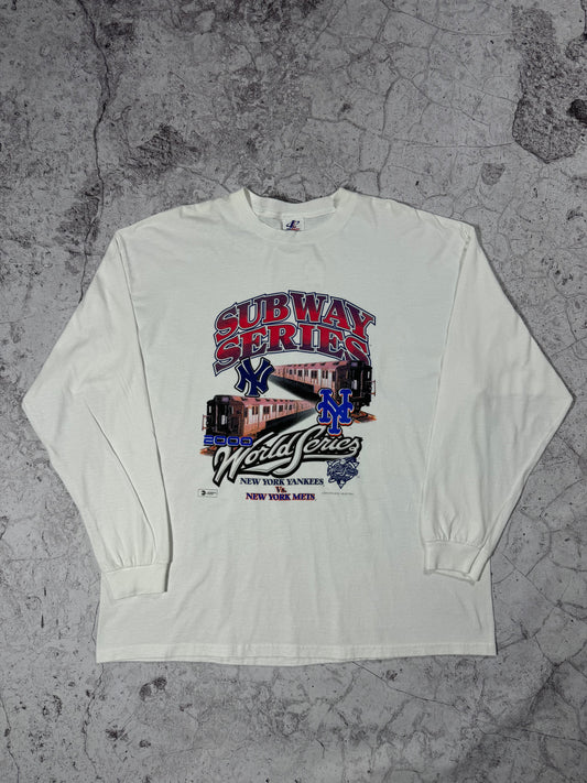 Vintage 2000 Subway Series Yankees Vs Mets Longsleeve Short (XL)