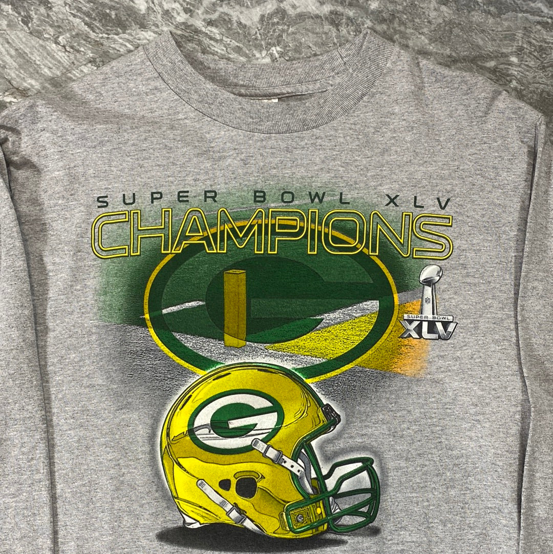 Vintage Green Bay Packers Super Bowl XLV Long Sleeve (M)