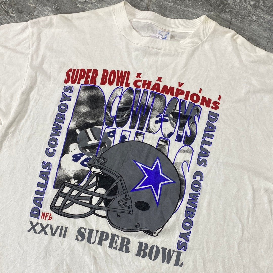 Vintage 1993 Dallas Cowboys Super Bowl Boxy Tee (L)(XL)