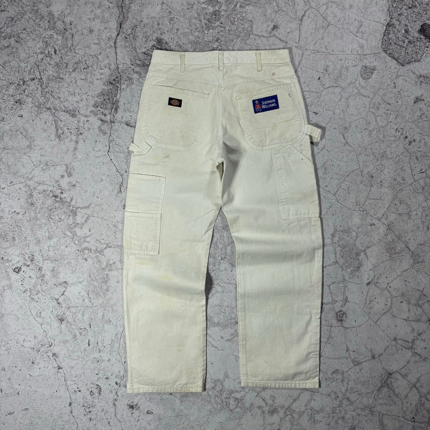 Dickies White Painters Carpenter Pants (30)