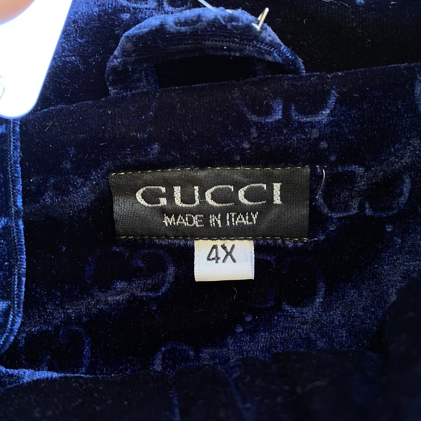 Vintage Bootleg Gucci Monogram Velour Jacket (Fits Like 3XL)