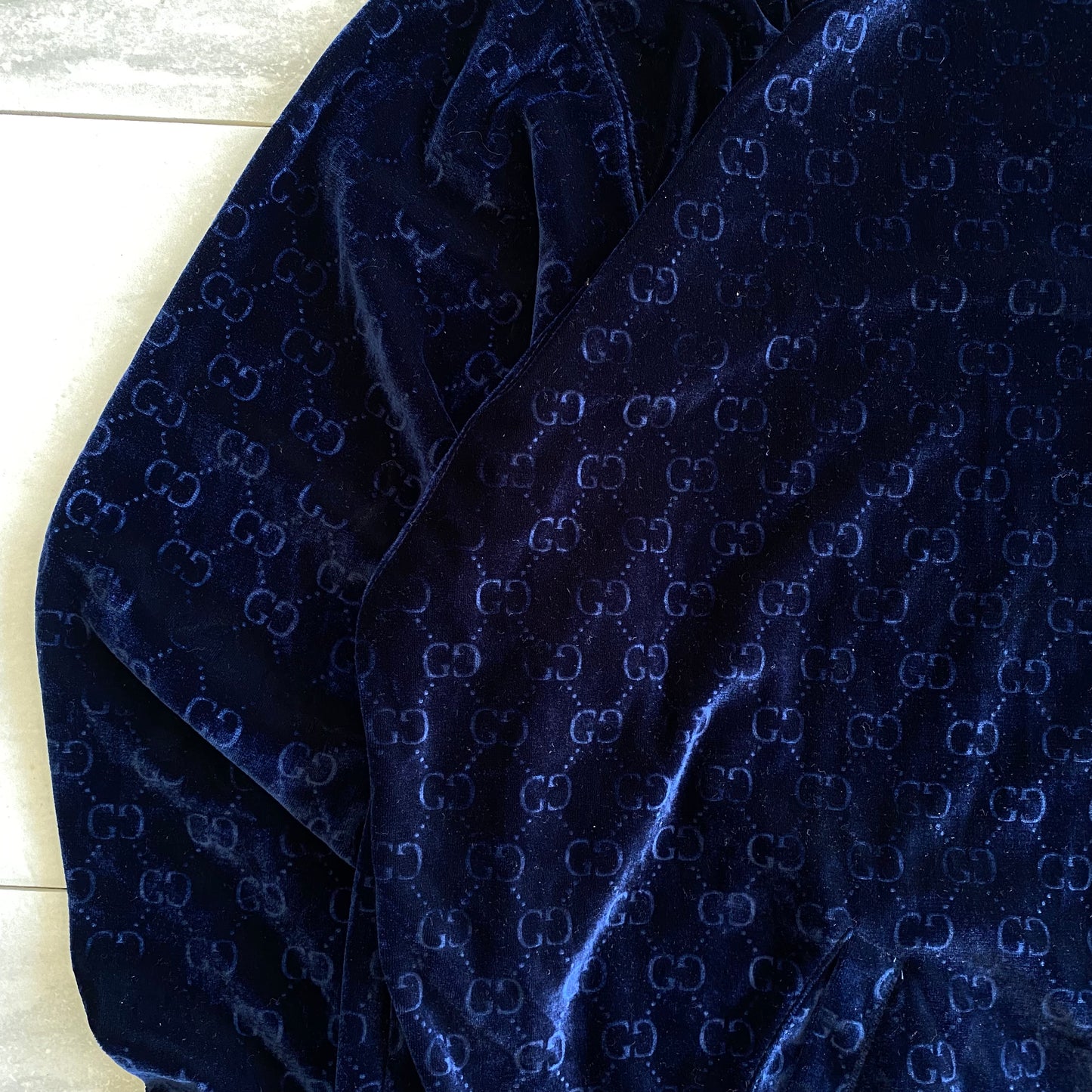 Vintage Bootleg Gucci Monogram Velour Jacket (Fits Like 3XL)