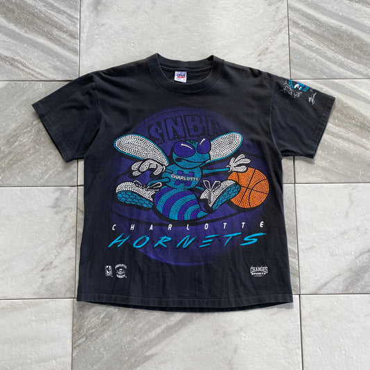 Vintage 1993 Changes Sports Charlotte Hornets Tee (XL)